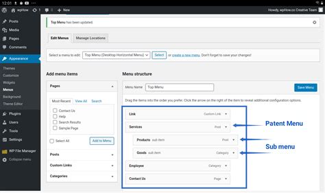 how to get menus in wordpress