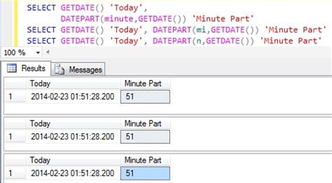 how to get minutes from datetime in sql