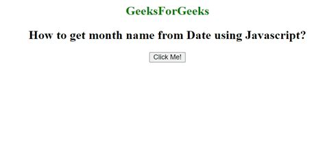 how to get month name from number in javascript