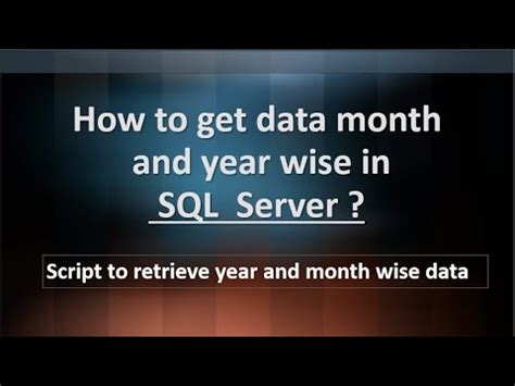 how to get month wise data in oracle sql