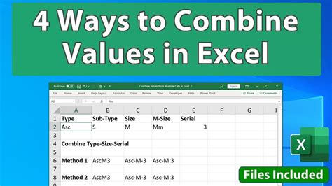 how to get multiple cell values in one cell in excel