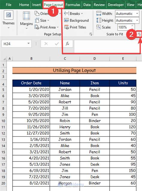how to get my excel sheet to fit on one page