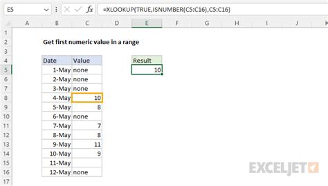 how to get numeric value from cell in excel