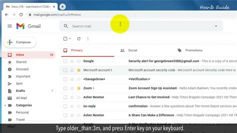 how to get old email from gmail