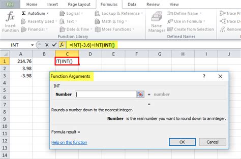 how to get only integer value in excel