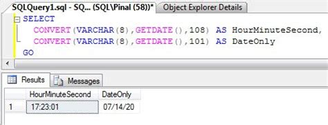 how to get only time part from datetime in sql server