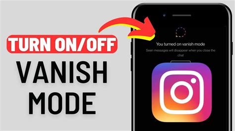how to get out if vanish mode on insta