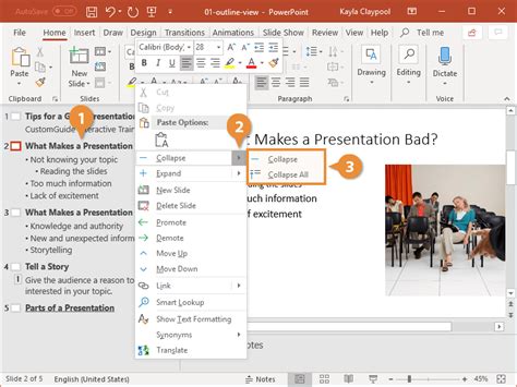 how to get outline view in powerpoint