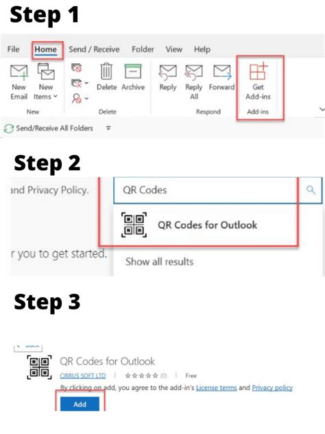 how to get outlook qr code from computer