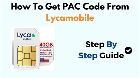 how to get pac code from lyca sim