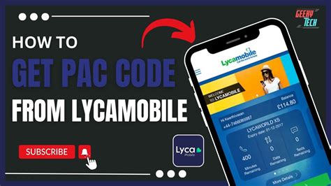 how to get pac code from lycamobile