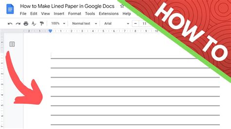 How To Get Paper Lined Background For Google Docs