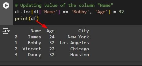 how to get particular column value from dataframe in python