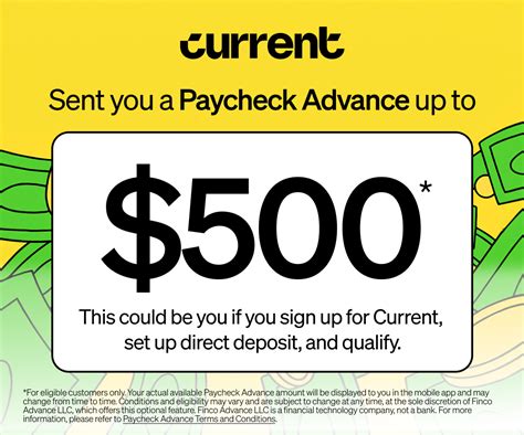 how to get paycheck advance on current