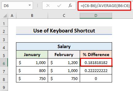 how to get percentage difference of 2 numbers in excel