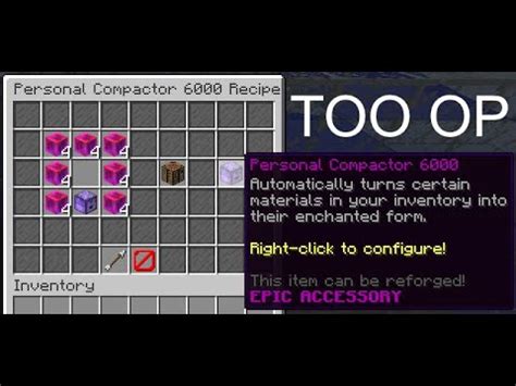 How To Get Personal Compactor In Hypixel Skyblock