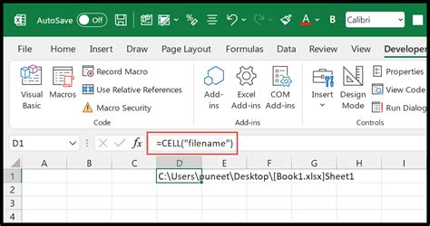 How To Get Picture Name In Excel