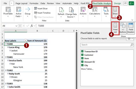 How To Get Pivot Table Options Back