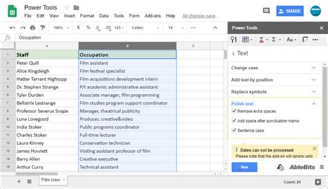 how to get power tools in google sheets
