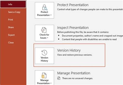 how to get previous version powerpoint