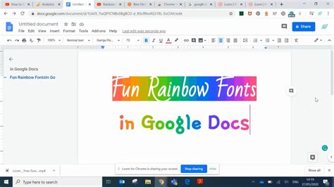 how to get rainbow text in google docs