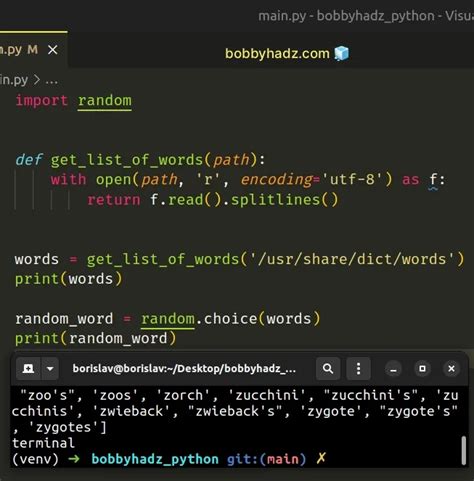 how to get random words in python