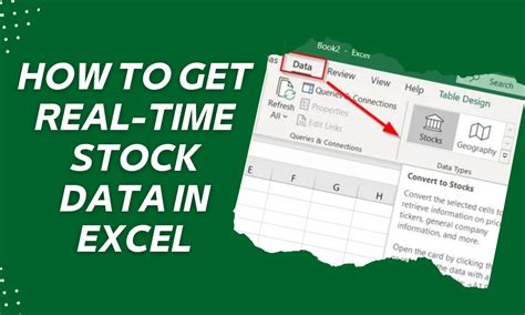 how to get real time stock data in excel