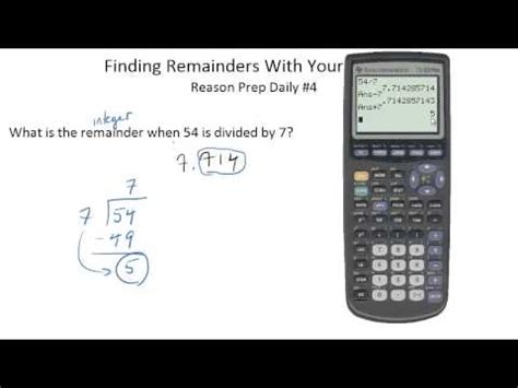 how to get remainder in calculator