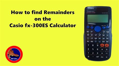 how to get remainder in casio calculator