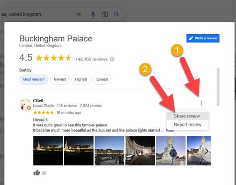how to get review link for google maps