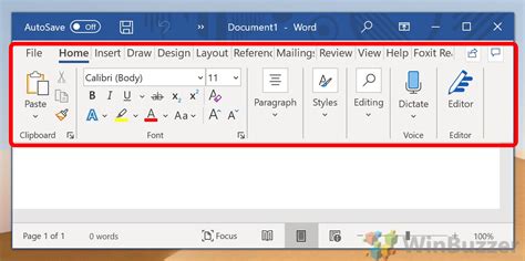 how to get ribbon in word