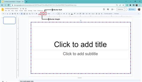 how to get rid of border on google slides