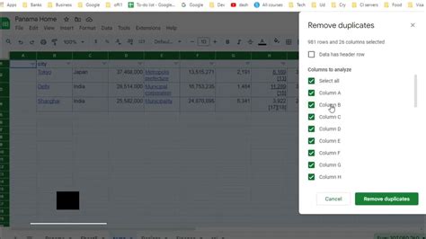 how to get rid of duplicate rows in google sheets