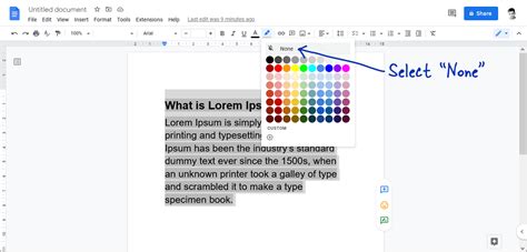 how to get rid of grey outline on google docs