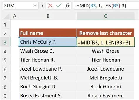 how to get rid of last 2 characters in excel