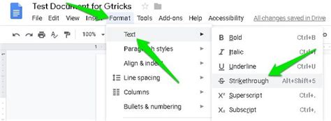how to get rid of line through text on google docs