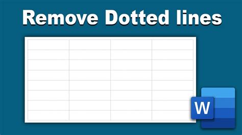 How To Get Rid Of Lines In Table In Word