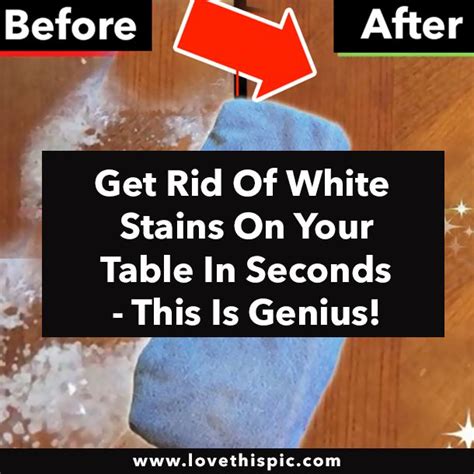 How To Get Rid Of Stain On Table
