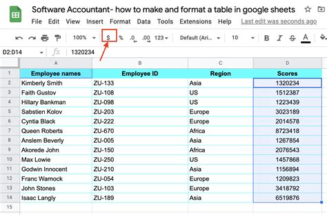 how to get rid of table format in google sheets