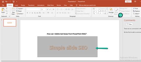 how to get rid of text box outline in powerpoint