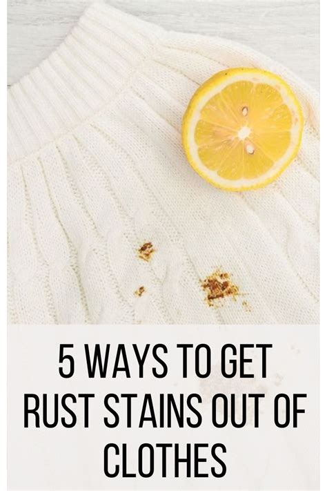 how to get rust out of clothes with lemon