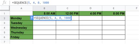 how to get sequential numbers in google sheets