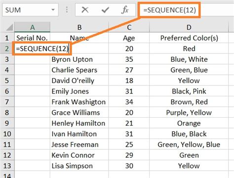 how to get series of numbers in excel shortcut