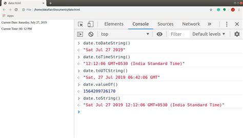 how to get server date time in javascript