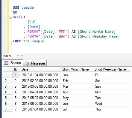 how to get short month name in sql server