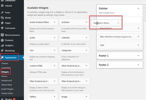 How To Get Sidebar Menu In Wordpress