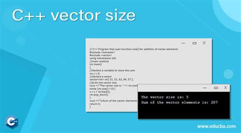 how to get size of vector c