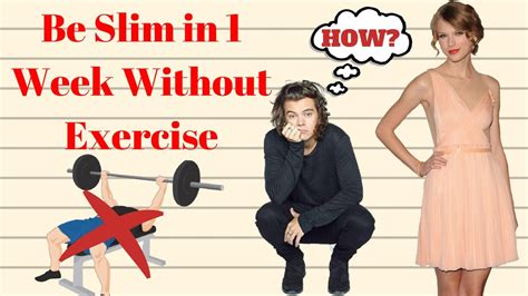 how to get skinny in a week without exercise