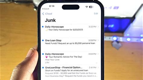 how to get spam folder on iphone