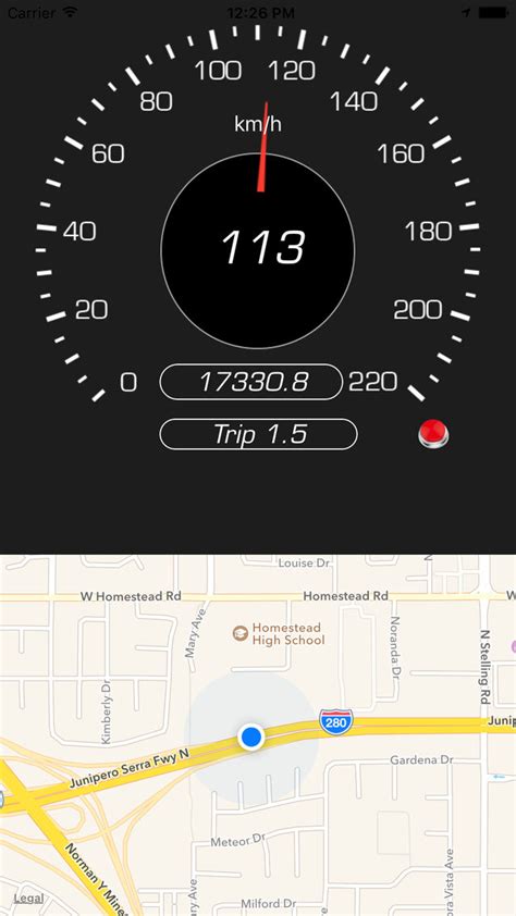 how to get speedometer on apple maps